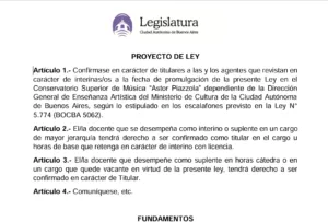TITULARIZACIÓN DE DOCENTES DEL PIAZZOLA