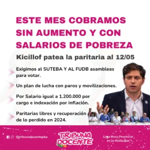 Enfrentemos el ajuste salarial de Kicillof