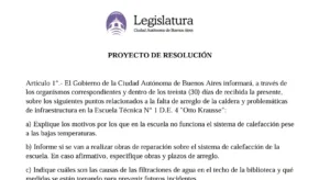 [LEGISLATURA] Pedido de informes sobre infraestructura del Otto Krausse