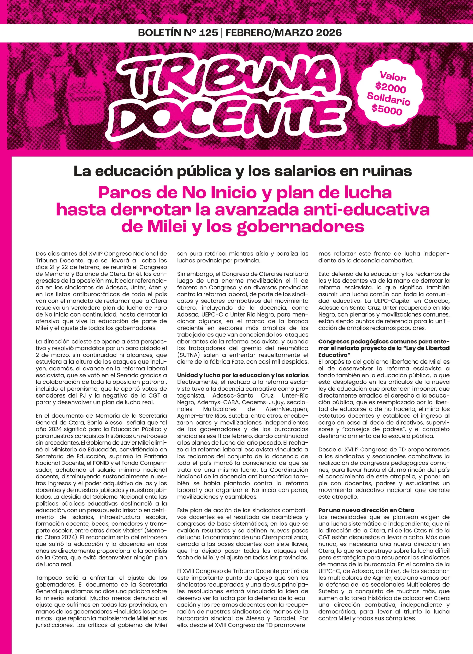 Tribuna Docente 125